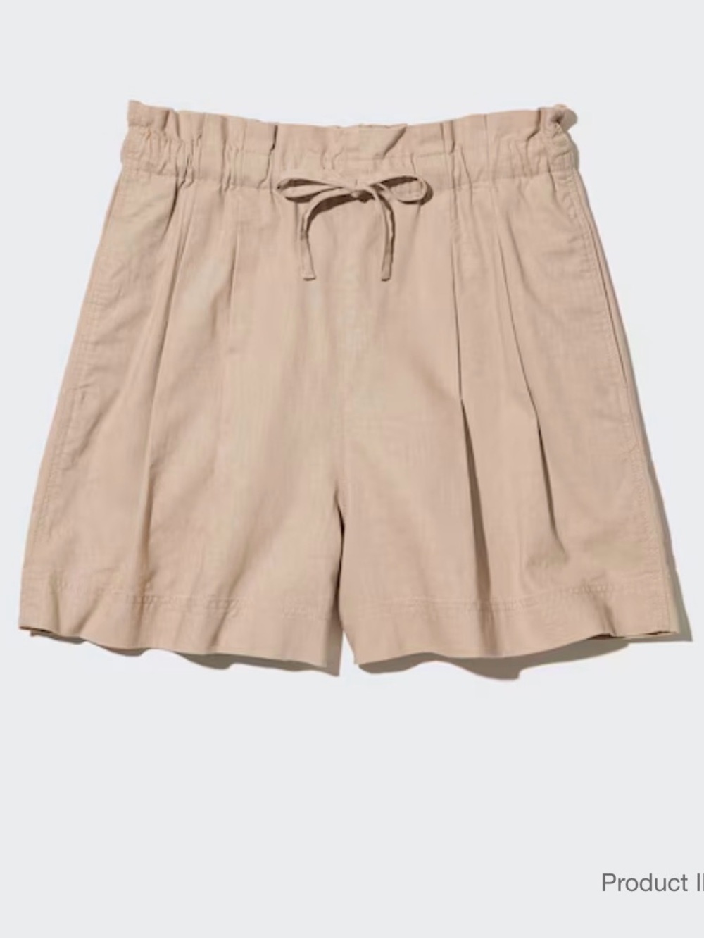 Uniqlo Linen Cotton Shorts (Co-ord) beige color size XS